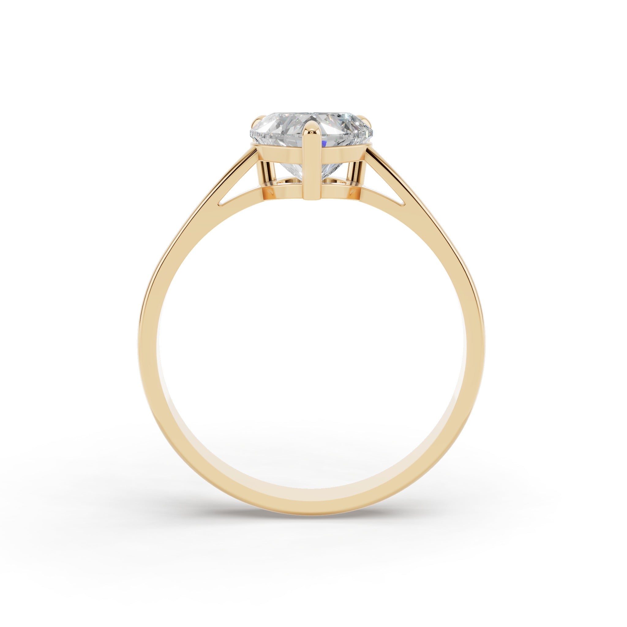 ハートシェイプ ソリティア ダイヤモンド リング